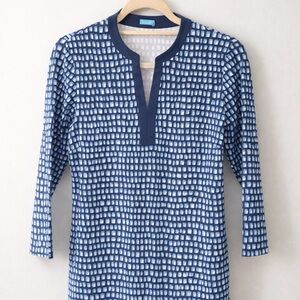 J. McLaughlin Boca Tunic 3/4 Sleeve Blouse XS New with tags $178